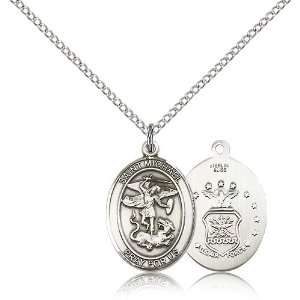  .925 Sterling Silver St. Saint Michael the Archangel / Air Force 