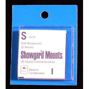  Showgard Pre Cut Black Stamp Mounts Size S31/31 
