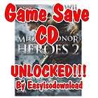 Wii Game Save CD Medal of Honor Heroes 2 UNLOCKED