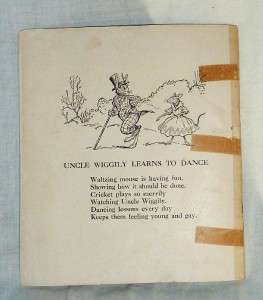 Antique Book Uncle Wiggily Learns to Dance Children  