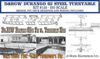 RGW Durango 65ft Pit & Steel Turntable Kits Model Masterpieces #120 