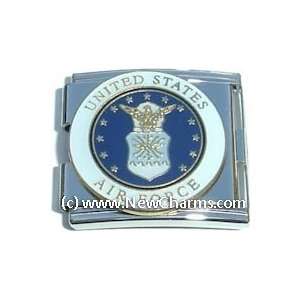   United States Airforce Italian Charm Bracelet Jewelry Link: Jewelry