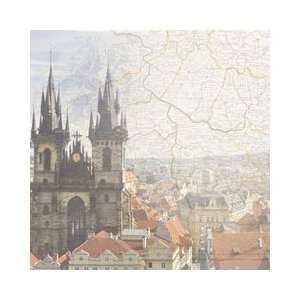   Prague Collection   12 x 12 Paper   Prague Map Arts, Crafts & Sewing
