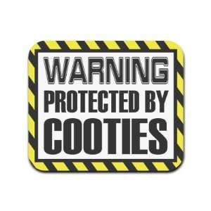  Warning Protected By Cooties Mousepad Mouse Pad: Computers 