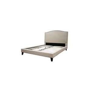  Aisling Cream Fabric Platform Bed King Size: Home 