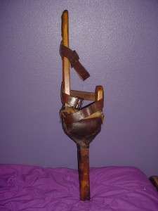 Rare Antique Civil War Pirate Peg Leg Wooden Whoa (002)  