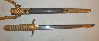 Old Rare WWII Japanese Imperial Navy Officers dagger dirk shark skin 
