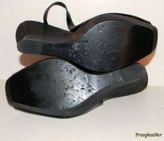BCBGirls womens open toe slingback platform shoes 10 B EUR 40 black 