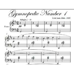  Gymnopedie Number 1 Satie Intermediate Piano Sheet Music 