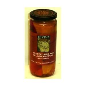 Divina Roasted Red and Yellow Peppers:  Grocery & Gourmet 