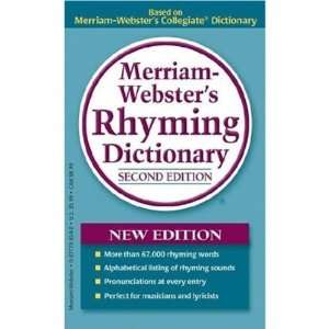  Merriam Websters Rhyming Dictionary (9780877798545) Not 