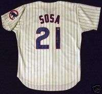 SAMMY SOSA Signed Chicago Cubs Pinstripe Jersey PSA/DNA  