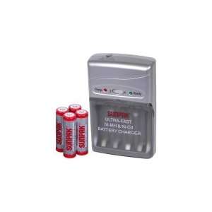  : Sunpak Ultra Fast 2 Hour NiCd/NiMH Battery Charger Kit: Electronics