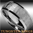 8MM Tungsten Ring, Band Blue Carbon Fiber 8,9,10,11,12  