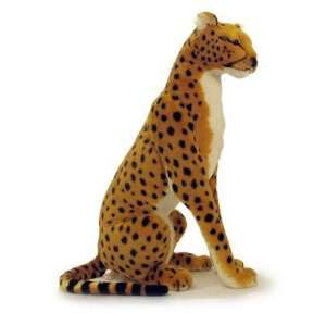  World Safari Plush Animals Sitting Cheetah without Sound 