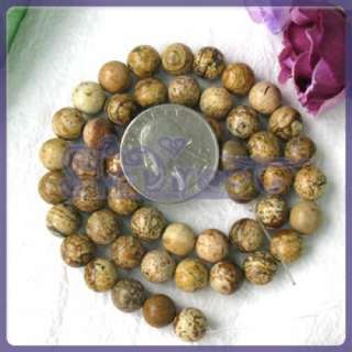 49 PCS 8MM ROUND SHAPE JASPER Necklace Make LOOSE BEADS  