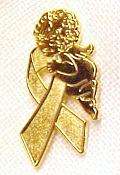 Childhood Cancer Awareness Month is September Gold Ribbon Angel Lapel 