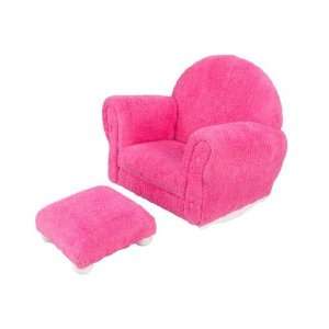  Bubble Gum Chenille Upholstered Rocket & Otto with 