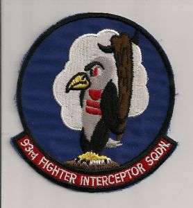 LARGE USAF 93RD FIGHTER INTERCEPTER SQUADRON PATCH  