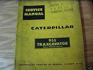 Caterpillar 955 Traxcavator Service Manual  