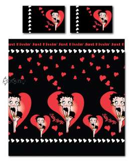Betty Boop Just Kissing Hearts Double Duvet Bed Set  