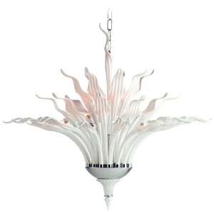  Alessia Collection White Glass 43 Wide Chandelier