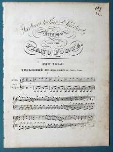  Sheet Music OVERTURE TO THE DESERTER NYC Published by Geib & Walker