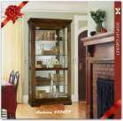 Howard Miller cherry large Curio Display Cabinet; sliding door 