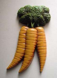   Homco Vegetables Wall Plaque Carrots Mushrooms Radishes 1982  