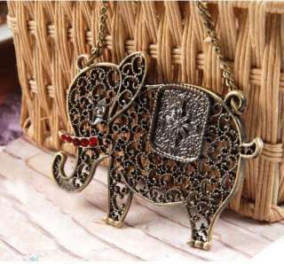 H4946 New Fashion Jewelry Retro Hollow out an elephant pendant 