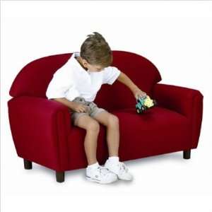   New World FSR100 Dura Care Funky Overstuffed School Age Sofa in Red
