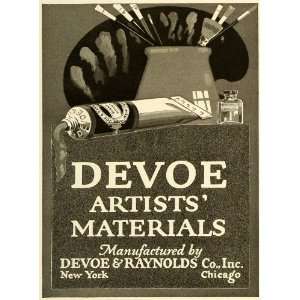  1927 Ad Devoe Raynolds Artists Materials Art Supplies 