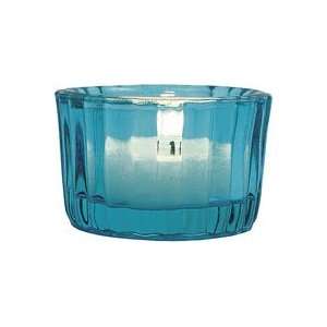   Blue Vintage Colored Glass Candle Holder (cup design): Home & Kitchen