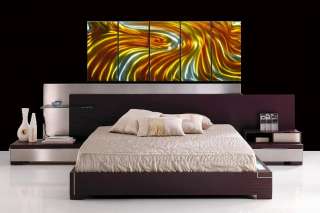 MODERN METAL PAINTING ABSTRACT WALL ART SCULPTURE LARGE  