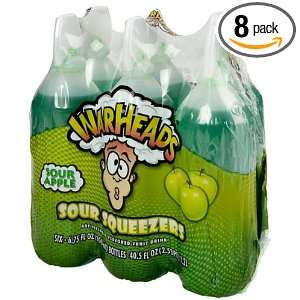 Warheads Sour Squeezers, Sour Apple, 6 Count (Pack of 8):  
