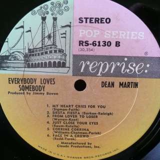 DEAN MARTIN everybody loves somebody ST LP record NM  