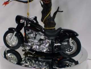 Wedding Cake Topper Harley Davidson Motorcycle Bike Haunted forest 