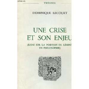   sur la position de lénine en philosophie. Dominique Lecourt Books