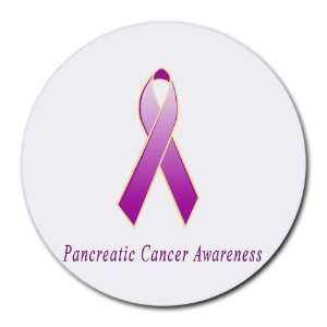  Pancreatic Cancer Awareness Ribbon Round Mouse Pad: Office 