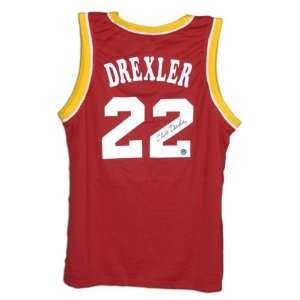  Clyde Drexler Houston Rockets Autographed Throwback Jersey 