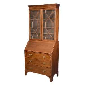 Antique English Mahogany Bureau Bookcase: Home & Kitchen