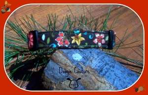 Doogie Couture Fall Flowers Dog Collar Size XS L  