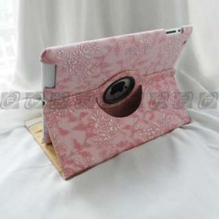 Magnetic Smart Leather Cover Case Stand For iPad 2 Grid  