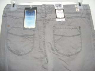 New LEVIS gray khaki boyfriend fit Cargo pants jeans size 4 roll up 