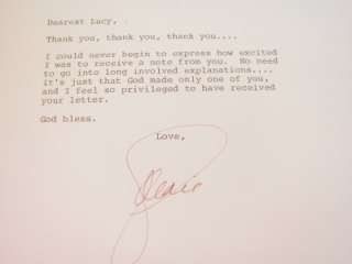   LOVE LUCY Signed original letter from actress GOLDIE HAWN 1981  