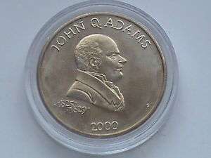 President John Q. Adams Five Dollar Coin, $5, 2000  