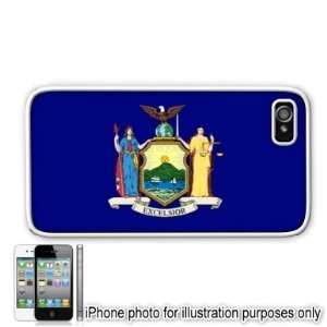  New York State Flag Apple Iphone 4 4s Case Cover White 