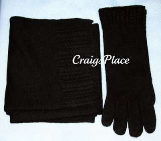 Precious Fibers 2 Ply Cashmere Pointelle Scarf and Glove Set A86532 