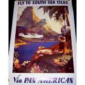   Isles Classic Pan American Airlines Travel Poster 