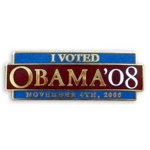  Barack Obama Lapel Pin   I Voted Obama 08 